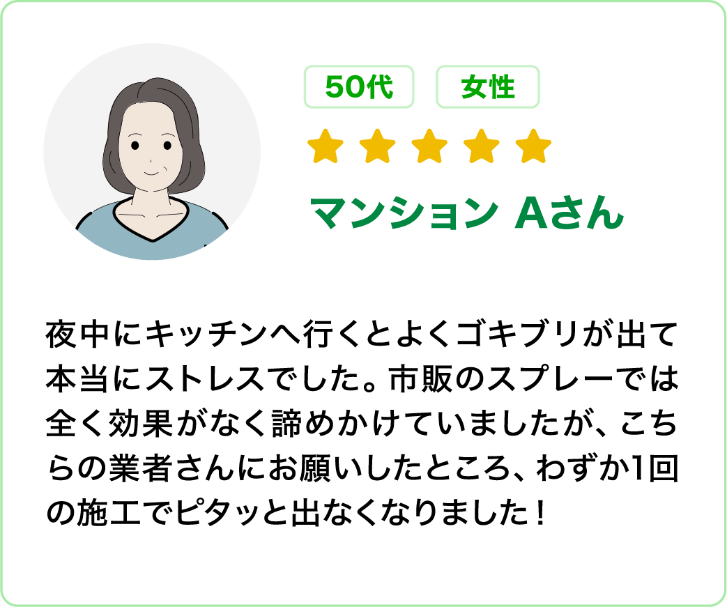 お客様の声 Aさん